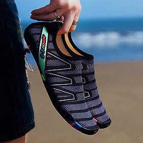 Giày nước Thể thao nam,nữ được làm từ chất liệu cao su có khả năng thoáng khí và chống trơn trượt cực tốt.nhanh khô-Màu Xám-Size Cỡ 36