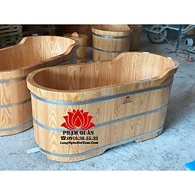 Mua Bồn tắm dài gỗ thông bo viền