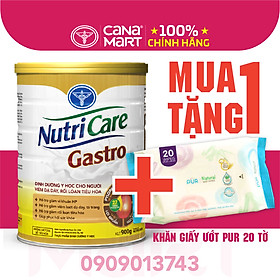 Sữa bột Nutricare Gastro dinh dưỡng y học cho người viêm dạ dày, rối loạn tiêu hóa (900g)