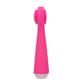 Electric Face Massager Brush Facial Cleansing Brush Face Washing Device Handheld Detachable Facial Cleaner & Eye - Rose red