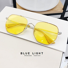 Kính Râm, Kính Mát Nam Nữ Mắt Vàng Vuông To Hàn Quốc - BLUE LIGHT SHOP