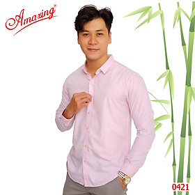 Áo sơ mi trơn tay dài Amazing, form slimfit Hàn Quốc, màu sắc đa dạng, trẻ trung, vải bamboo mềm mượt, thoáng mát