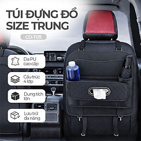 Túi Đựng Đồ Xe Hơi Đa Năng Sau Ghế Ô Tô CIND CD-T011 Da PU Màu Đen - Nhập Khẩu Chính Hãng