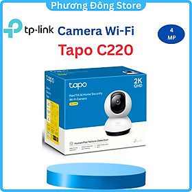 Mua Camera Wifi TP-Link Tapo C220 Độ Phân Giải 2K QHD Quay/Quét 360 Độ Giám Sát An Ninh - Hàng Chính Hãng