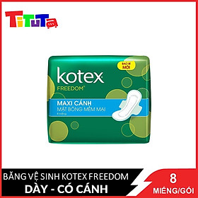 Hình ảnh Băng Vệ Sinh Maxi 23cm Kotex FreeDom Mặt Bông Mềm Mại 8 miếng