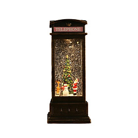 Portable Christmas Music Box Lantern Rotatable Crafts for Decoration Kids Girls Gift
