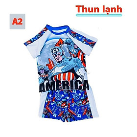 Quần áo siêu nhân trẻ em từ 10-42kg. Chất liệu thun cotton lạnh