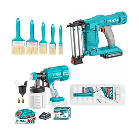 Mua BỘ COMBO SÚNG BẮN ĐINH TCBNLI2016 MÁY PHUN SƠN TCSGLI2040 6 DÙNG PIN 20V TOTAL TOSLI23054 - HÀNG CHÍNH HÃNG