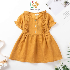 Đầm bé gái thiết kế bèo ngực tay bồng từ 1 đến 6 tuổi L'Casta D9V