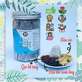 Trà gạo lứt đậu đen hoa nhài hoa cúc detox thanh lọc giảm stress Brown Rice - Hoa Cúc