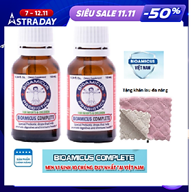 Combo 2 lọ Men vi sinh BioAmicus Complete của hàng Canada- Giảm Rối Loạn Tiêu Hoá & Tăng Cường Sức Đề Kháng, hỗ trợ điều trị tiêu chảy do kháng sinh, tiêu chảy nhiễm khuẩn-tặng khăn đa năng mềm mịn