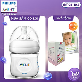 Bình sữa mô phỏng tự nhiên hiệu Philips Avent (125 ml - đơn) cho trẻ từ 0 tháng tuổi 690.13