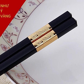 Mua Bộ 10 đôi 27cm Đũa mạ vàng  Đũa ăn cao cấp đũa khảm vàng hàn quốc Chống Trơn- Chống Mốc 2248 SHOP KHO TỔNG