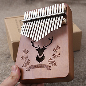 Mua Đàn Kalimba Tuần Lộc  17 phím gỗ nguyên khối Mahagony - Tặng túi đựng đàn xinh xắn và Phụ kiện