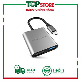 Cổng chuyển Hyper HyperDrive 4K HDMI 3-in-1 USB-C Hub dành cho Macbook, PC và Devices - Hàng Chính hãng