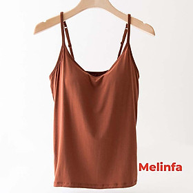 Áo hai dây nữ có đệm ngực nâng đỡ chất vải Modal tự nhiên co giãn tốt thoáng mát nhiều màu mã VAA0093
