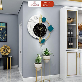 Mua Đồng hồ treo tường phòng khách độc đáo SENCOM  đồng hồ trang trí decor phong cách Bắc Âu - JT20130-58