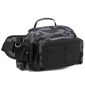 Fishing Tackle Bag Water-resistant Single Shoulder Crossbody Bag Waist Pack Fishing Lure Gear Utility Storage Bag