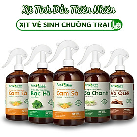 Xịt Tinh Dầu Vệ Sinh Chuồng Trại Thú Cưng , Khử Mùi Xua Đuổi Côn Trùng Nhiều Mùi Sả Chanh, Cam Sả, Vỏ Quế , Bạc Hà Chai Lớn 300ml