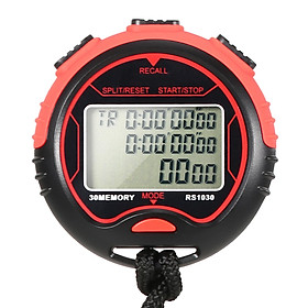Đồng hồ bấm giờ kỹ thuật số chuyên nghiệp, không thấm nước Digital với dây đeo cho tập luyện thể thao