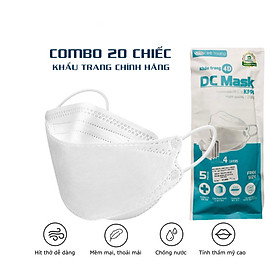 Set 20 khẩu trang 4D Kf94 dc mask kháng khuẩn lọc bụi mịn cao cấp