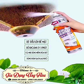 Mua Bình xịt vệ sinh bếp bọt tuyết đa năng Kitchen Clear 500ml - Chai Vàng Cực Mạnh
