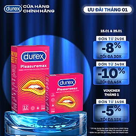  Bao cao su Durex Pleasuremax Hộp 12 Bao 