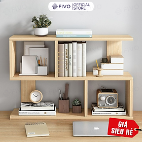 Mua Kệ Tủ Sách Gỗ Để Bàn Đa Năng Thương Hiệu FIVO FB20 Dễ Dàng Lắp Ráp (80 x 20 x 60 cm) - Hàng Chính Hãng