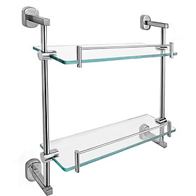 Kệ kiếng 2 tầng, 3 tầng inox 304 TOVASHU thanh vuông K2, K3