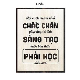 Tranh Gỗ slogan LEVU LV113 