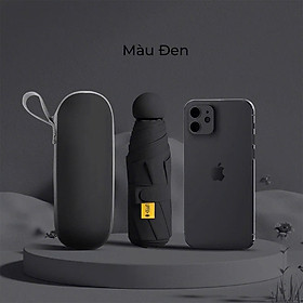 Ô Dù Gấp Gọn Mini 19cm, Dù Che Mưa, Dù Chống Tia Uv Mini Siêu Gọn 8 Xương, Có Hộp Đựng Chống Sốc - Hàng Chính Hãng - Giao Màu Ngẫu Nhiên Ô DÙ - LUCKY