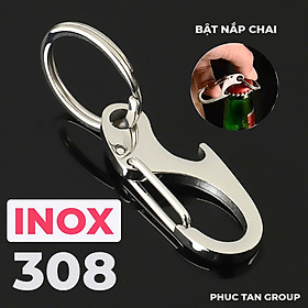 Móc Khóa INOX 308 Cao Cấp Sáng Bóng - Mở Nắp Chai, Gài Thắt Lưng Quần