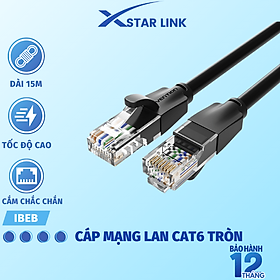 Dây cáp mạng Lan CAT6 Dẹt - Tròn 10m 15m RJ45 Gigabit tốc độ cao VENTION - Hàng chính hãng