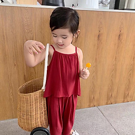 Set bộ đũi 2 dây cách điệu bé gái rất xinh