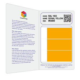 THẺ SO MÀU RAL FLASH CARD - MÀU RAL 1003