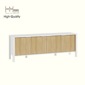 HAPPY FURNITURE , Kệ TV 4 cửa mở - MOKA, KTV_076 , 160cm x 40cm x 56cm DxRxC