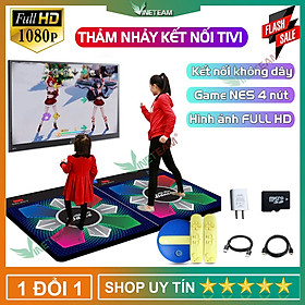 Hình ảnh Thảm Nhảy Audition Kết nối Không Dây Tivi Tích Hợp 63 Game Kèm 2 Remote