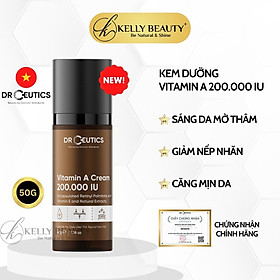 Kem Dưỡng Vitamin A Cream 200.000 IU DrCeutics - Mờ Nếp Nhăn, Căng Mịn; Sáng Da, Mờ Thâm Nám | Kelly Beauty