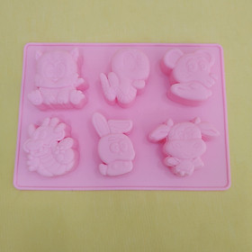 Khuôn silicon làm bánh, thạch, pudding 6 con giáp