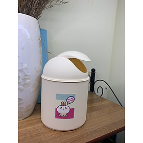 Mua Thùng rác mini để bàn văn phòng  trên ô tô có nắp lật cute tiện dụng dung tích 1 6 lít