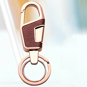 Móc Chìa Khóa Ô Tô Xe Máy Cao Cấp Gài Thắt Lưng Tiện Lợi ZB-6611 Họa Tiết Da Xoay 360 Độ Độc Đáo ( giao màu ngẫu nhiên )