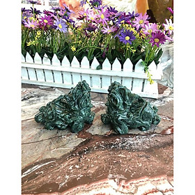 Mua Cặp Tỳ Hưu phong thủy đá ngọc Ấn Độ - Dài 10 cm