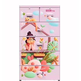 Tủ nhựa mina-l 5 tầng, rộng 70 - nhựa duy tân