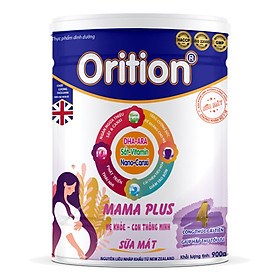 SỮA BỘT ORITION MAMA PLUS MẸ KHỎE CON THÔNG MINH- BỔ SUNG DƯỠNG CHẤT CHO MẸ VÀ BÉ KHỎE MẠNH- 900G