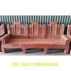 Bộ Bàn Ghế Đồng Kỵ Kiểu Âu Á Hộp Loại 2m2 và 2m4 gỗ hương đỏ