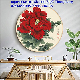 Mua Tranh thêu chữ thập bông hoa mẫu đơn đỏ cỡ bé DX1010 chưa thêu