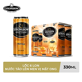 Lốc 6 Lon cao Strongbow vị Mật ong (330ml x 6 Lon)