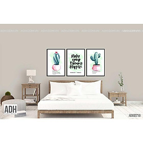 Mua Bộ tranh khung canvas treo tường xương rồng