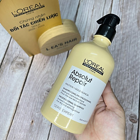 Dầu gội phục hồi tóc L'oreal Serie Expert Absolut Repair Instant resurfacing shampoo