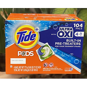 Viên giặt Tide Pod Ultra Oxi 4 in 1 104 Viên nhập Mỹ